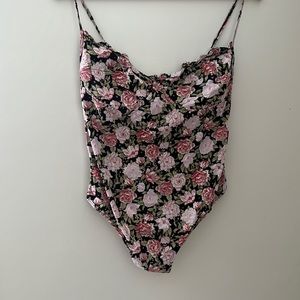 NWT Motel Floral Bustier Bodysuit